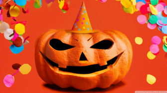 Halloween Party Jack O Lantern Colorful Confetti Ultra HD