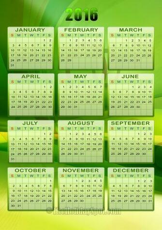 Year Calendar Wallpaper By Month