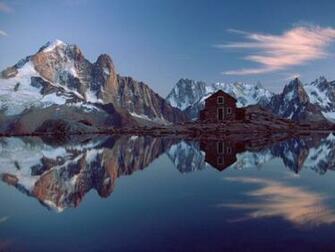 French Alps Reflection Wallpaper HD S