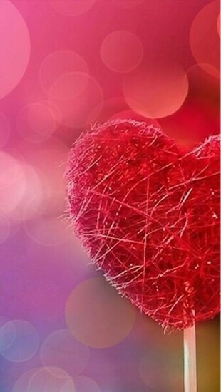 Red Heart Lollipop Wallpaper iPhone
