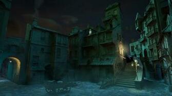 Wallpaper Dark Street 3d Digital Art Mixed Style Computer