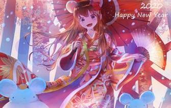 Wallpaper Girl Umbrella Mouse Fantasy Traditional Clothing