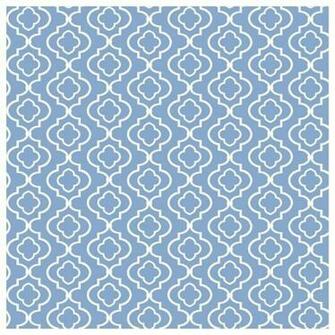 York Sure Strip Blue Small Trellis Removable Wallpaper Asian