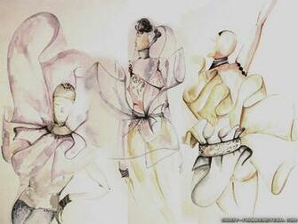 Ballet Fashion Sketches Wallpaper