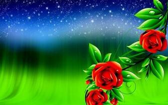 Rose Flowers Digital Design 3d Wallpaper The