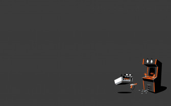 Simplistic Gaming Console Bandit With Gun Wallpaper