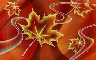 Fond D Cran 3d Feuilles Automne