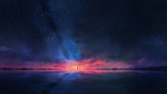 Stars Minimalism Space Digital Art Wallpaper HD Artist 4k