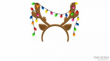 Reindeer Antlers Zoom Background Christmas