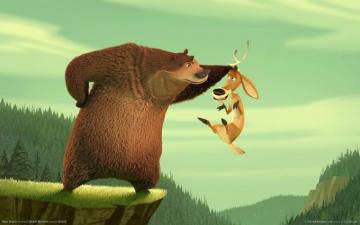 Open Season Bear Boog And Deer Elliot Good Wallpaper