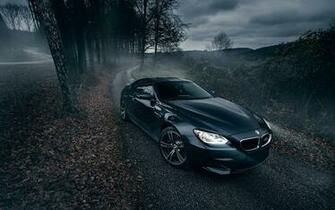 Wallpaper Bmw M6 Fog Black Roads Automobile Night Time