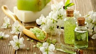 Spa Zen Salt Oil Flowers Soap Wood Bath