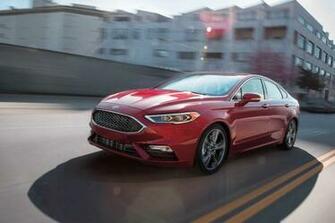 Ford Fusion V6 Sport Red Color On Road Full 4k HD Wallpaper