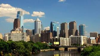 Philadelphia City River Building Megalopolis Wallpaper