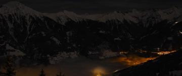Wallpaper Mountains Night Village Light