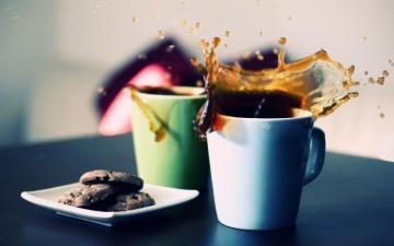 Coffee Splash Cookies Good Morning Wallpaper In
