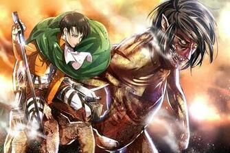 Levi Rivaille Eren Titan Form Anme Sword Blade HD Wallpaper Desktop