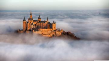 Hohenzollern Castle Fog Germany Ultra HD Desktop Background