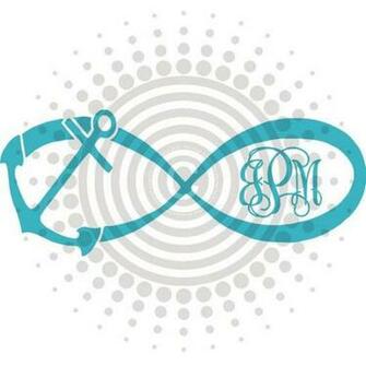 Infinity Anchor Monogram Personalized Vinyl Decal By Gotdecalz