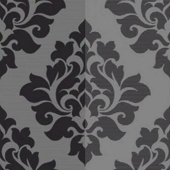 Fleur De Lee Nightfall Black Flock Twilight Wallpaper Arthouse