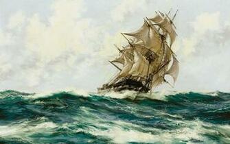 Artistic Sailing Ship Wallpaper