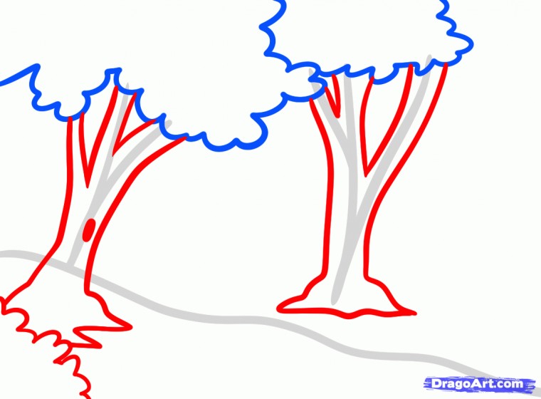Draw Forests Forest Background Step By Landscapes