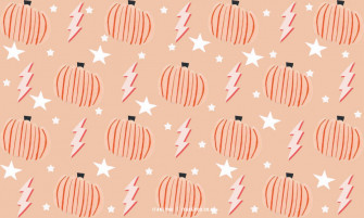 Preppy Halloween Wallpaper Ideas Pumpkin Light Peach
