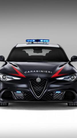 Wallpaper Alfa Romeo Giulia Quadrifoglio Carabinieri Police