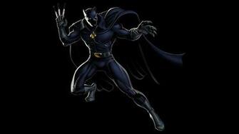 Jumping Black Panther Widescreen Wallpaper
