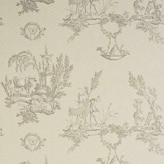 Home Wallpaper Sanderson Toile Vatican Doves