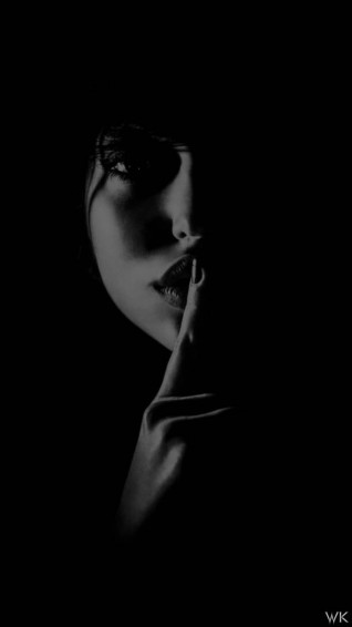 Gorgeous Girl On Black iPhone Plus Wallpaper