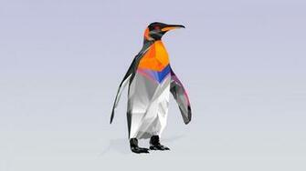 Low Poly Penguin Wallpaper Stock Photos