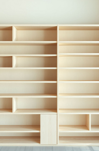 Empty Bookshelf Wallpaper