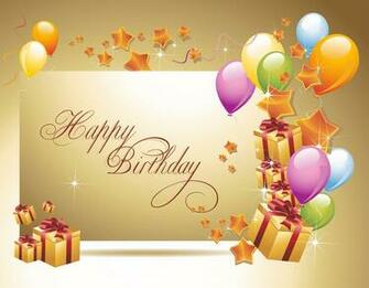Happy BirtHDay Background With Gifts And Balloons Gallery