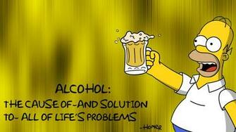 Homer The Simpsons Alcohol Beer Cause Solution Wallpaper