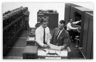 Univac Computer History Black And White HD Desktop Wallpaper High
