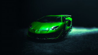 Green Lamborghini Aventardor Svj 4k Ultrawide Quad HD 1440p Wallpaper