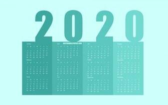 Wallpaper Turquoise Paper Calendar All Months
