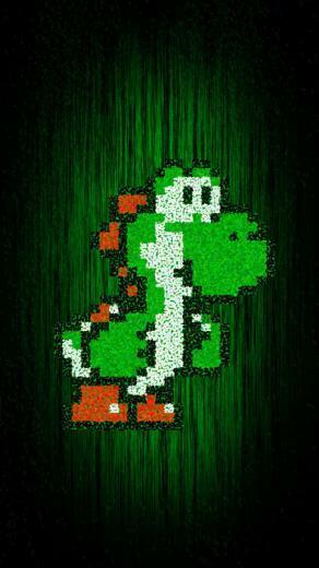 Super Mario iPhone Wallpaper Yoshi Bit HD