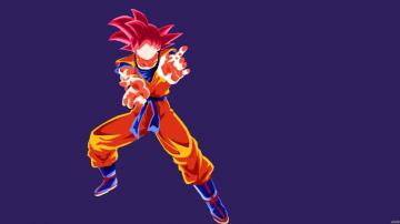 Super Saiyan God Goku Minimalist Wallpaper R Dragonballsuper
