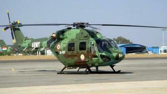 File Indian Army Dhruv Helicopter At Aero India Jpg Wikimedia