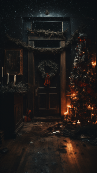 Black Christmas Aesthetic Wallpaper