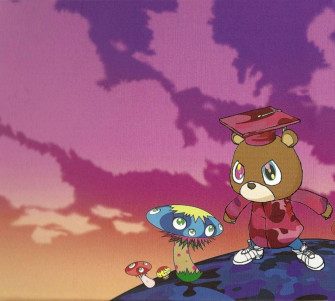Kanye West Bear Graduation Clothes With Mushroom