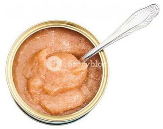 Top Of Open Tin With Caviar Alaska Pollock Spoon