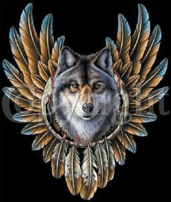 Ladies Tank Top Wolf Dreamcatcher