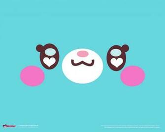Turqouise Blue Wallpaper Background In Kawaii Style From