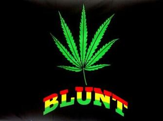 Pot Leaf Flag Black With Blunt In Rainbow Wording