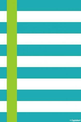 Teal Stripes Cute Phone Wallpaper