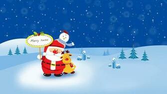 Cute Cartoon Christmas Wallpaper Top