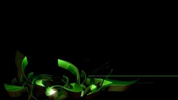 3d Green In Black Graffiti Wallpaper For